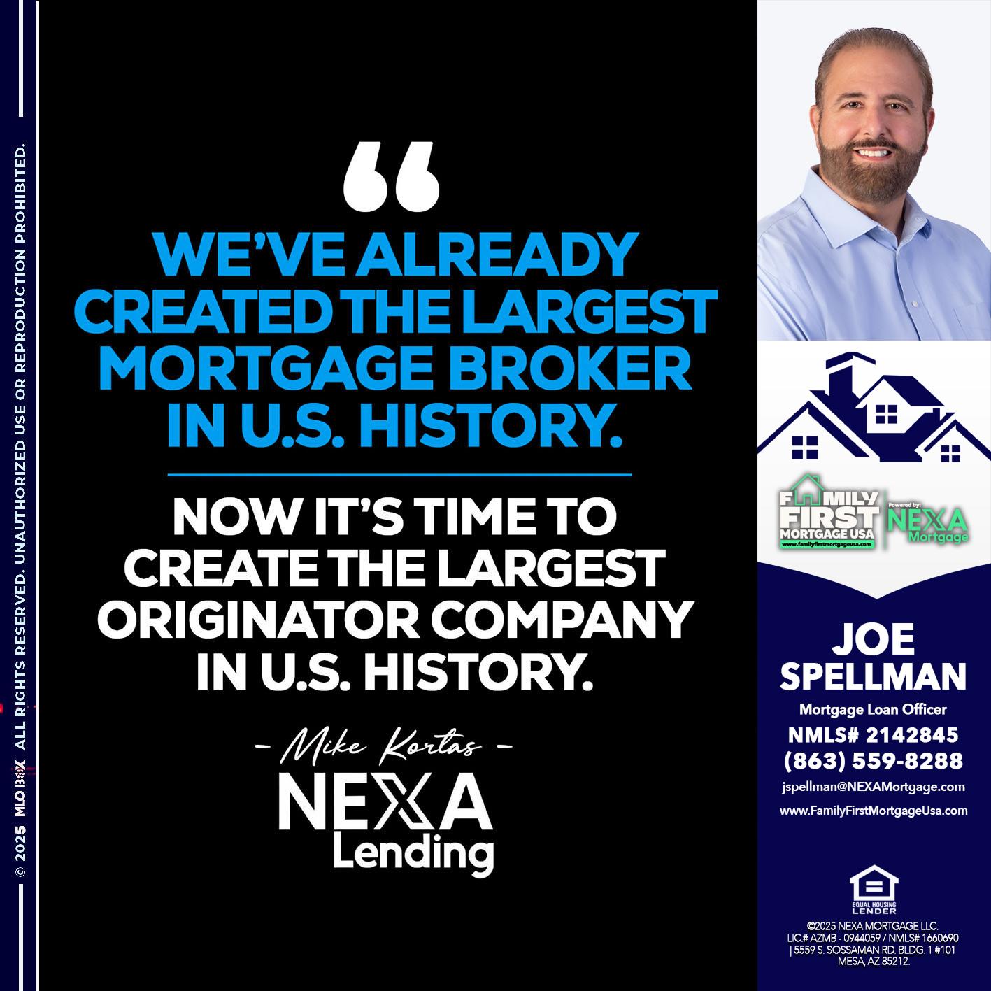 weve already - Joe Spellman -Mortgage Loan Originator