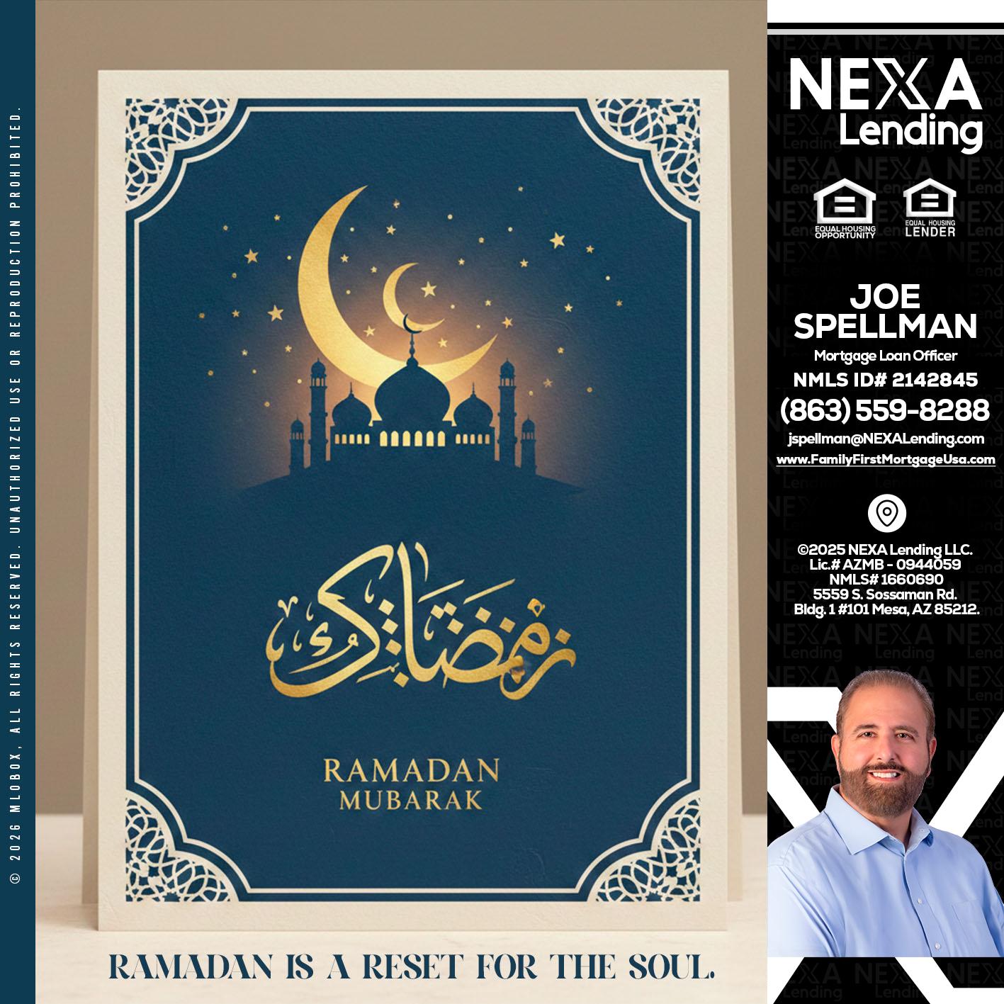 HAPPY RAMADAN - Joe Spellman -Mortgage Loan Originator