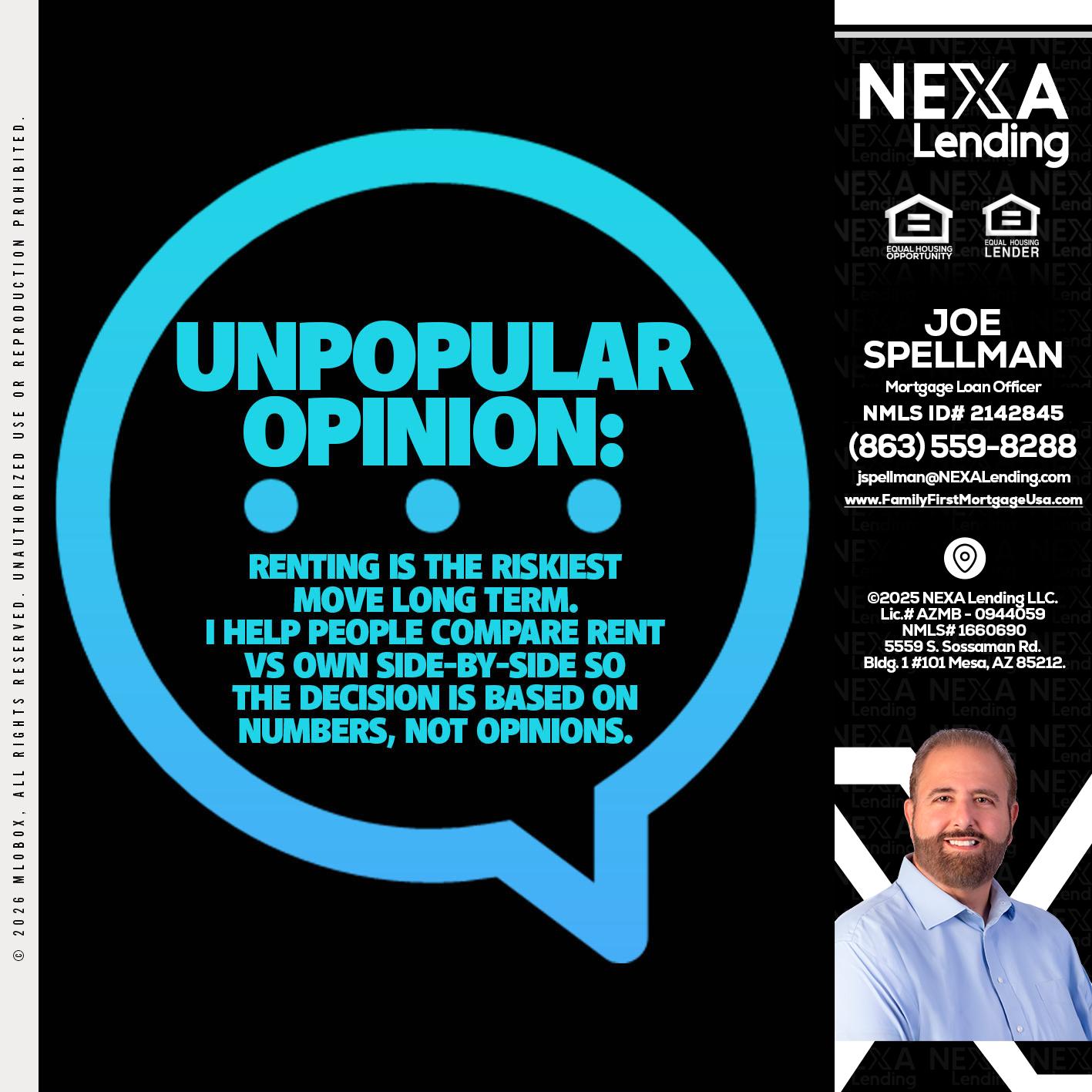 unpopular opinion - Joe Spellman -Mortgage Loan Originator