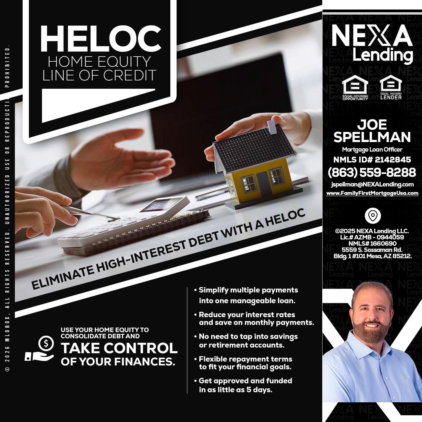 HELOC - Joe Spellman -Mortgage Loan Originator