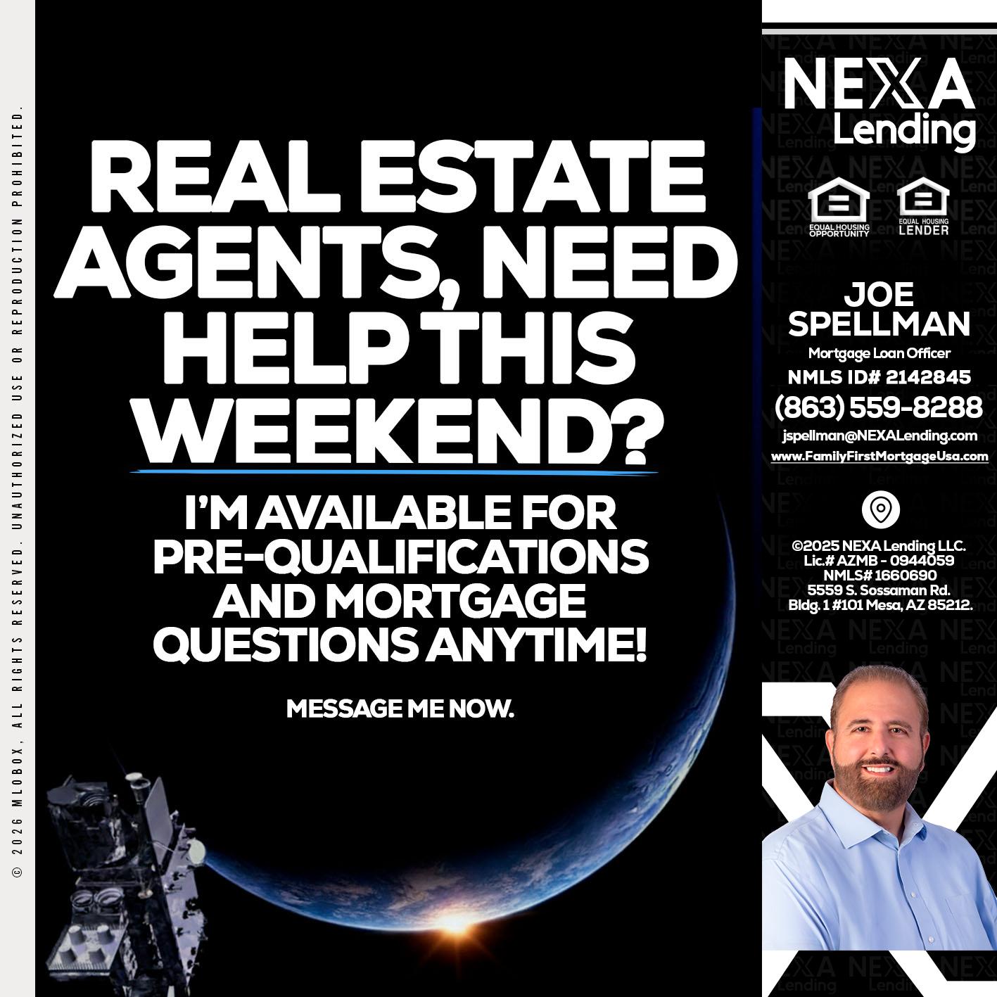 REAL ESTATE AGENTS - Joe Spellman -Mortgage Loan Originator