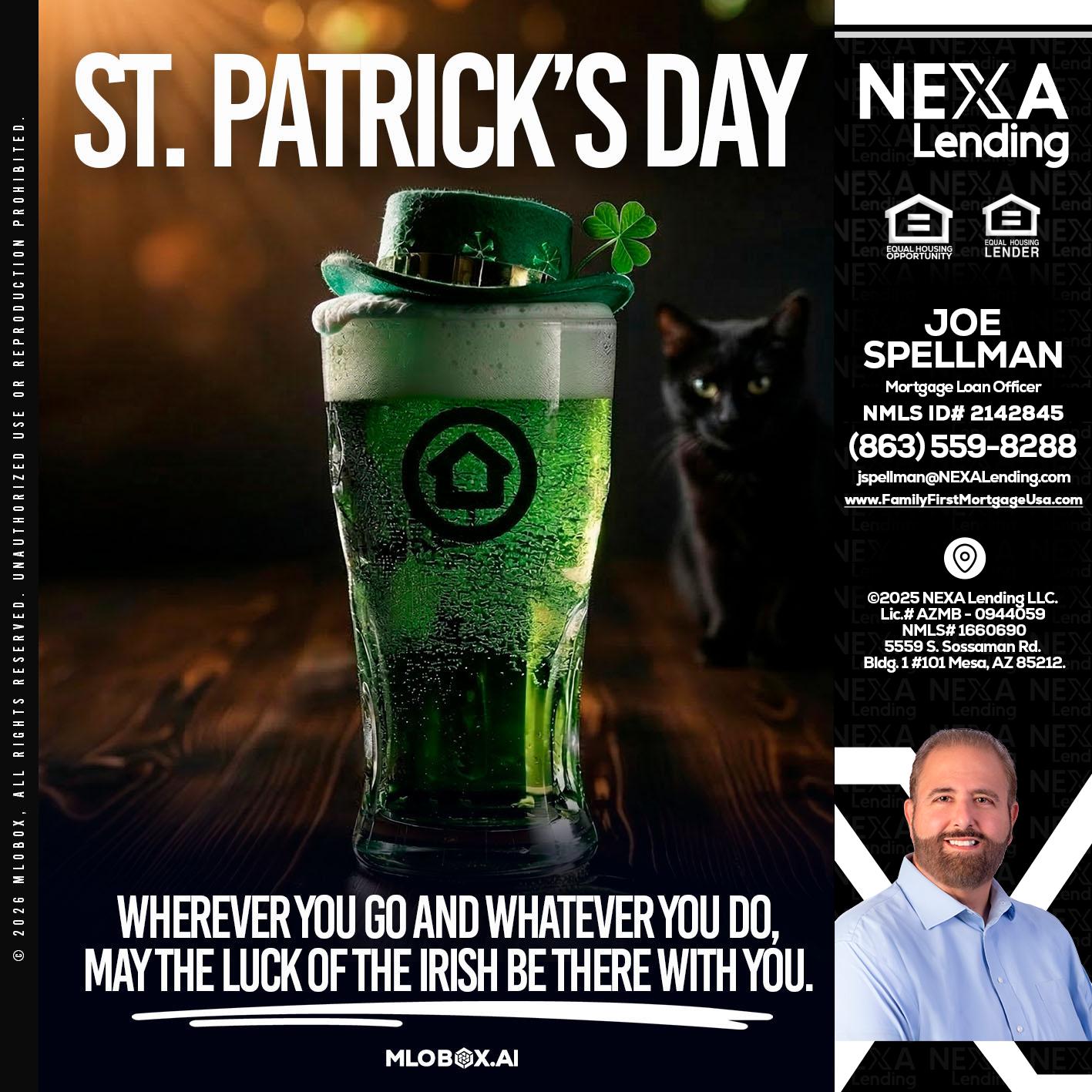 st. Patricks day - Joe Spellman -Mortgage Loan Originator
