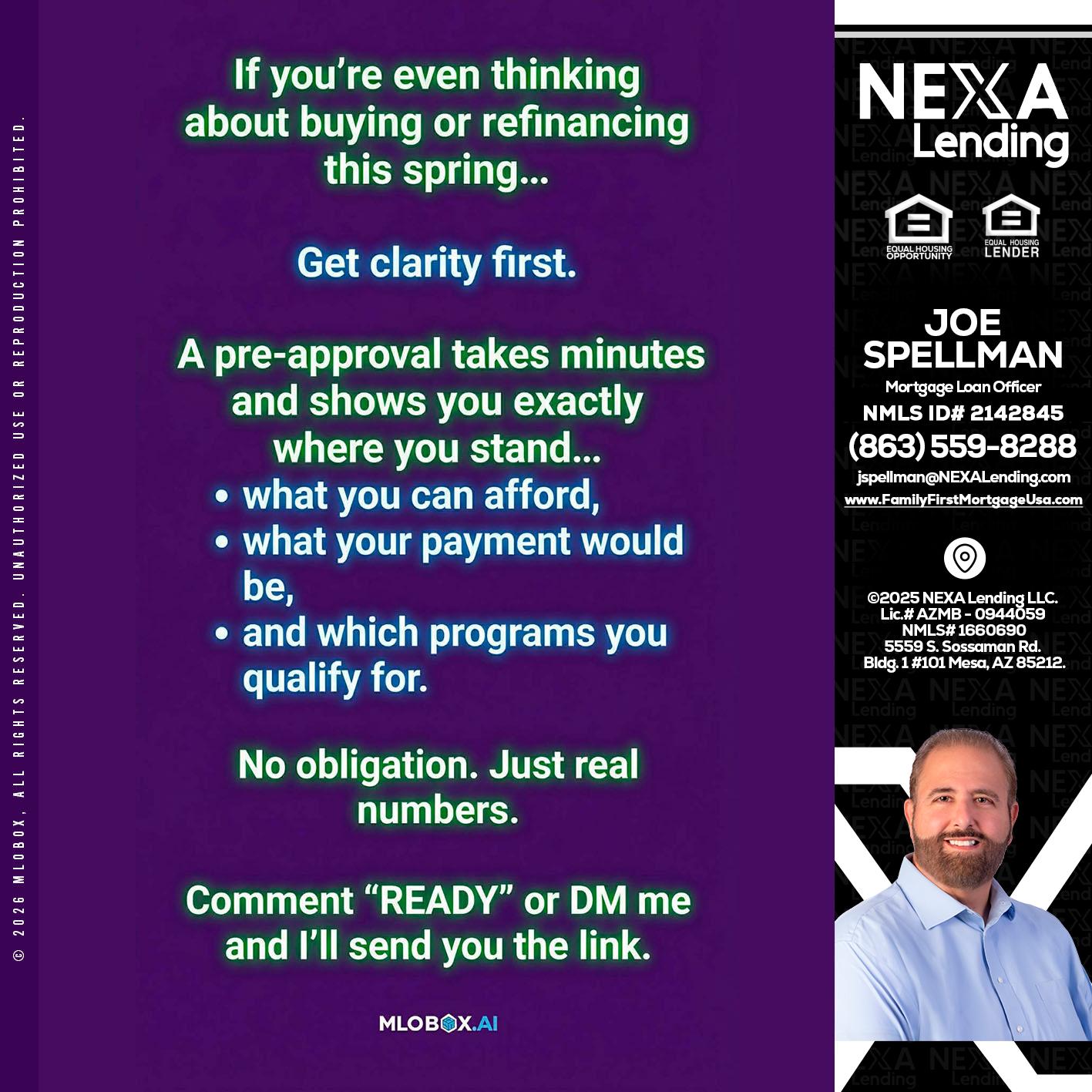 IF YOU THINKING - Joe Spellman -Mortgage Loan Originator