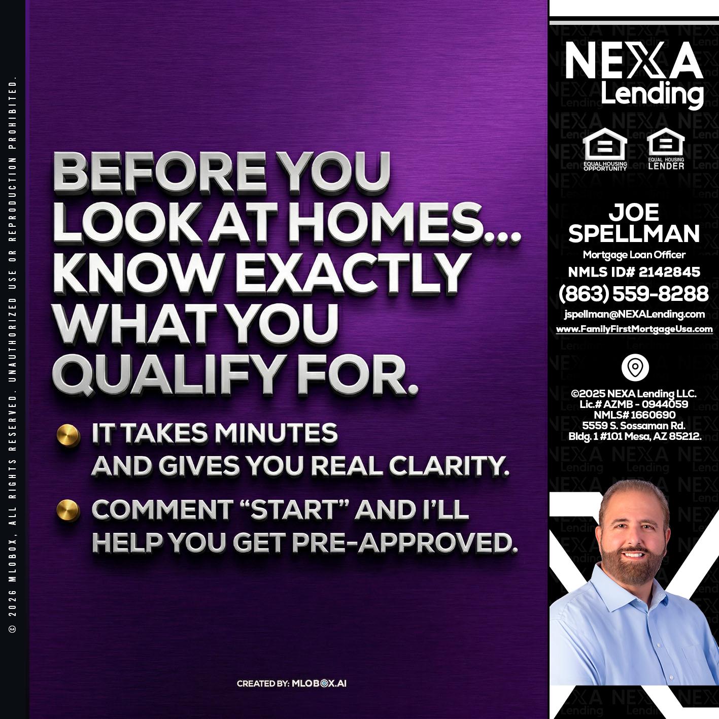 BEFORE YOU - Joe Spellman -Mortgage Loan Originator