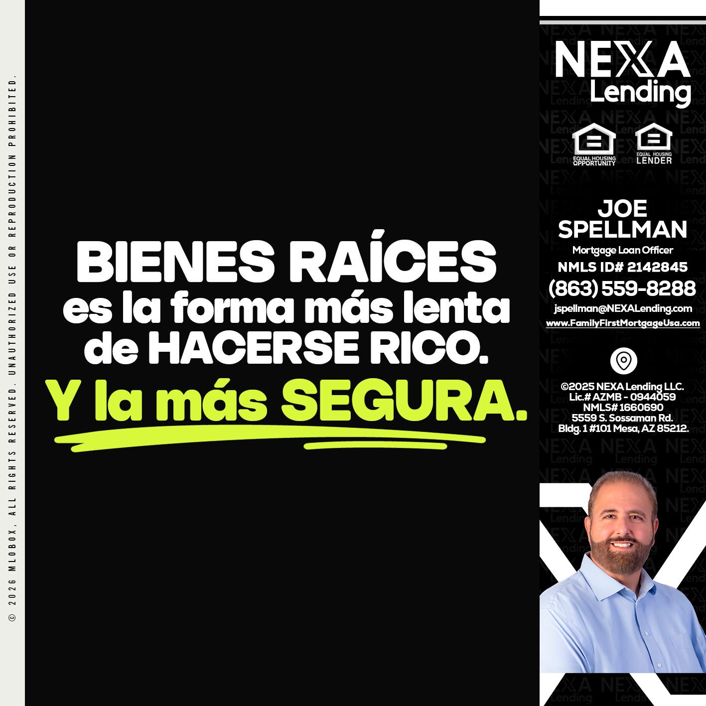 bienes raíces - Joe Spellman -Mortgage Loan Originator