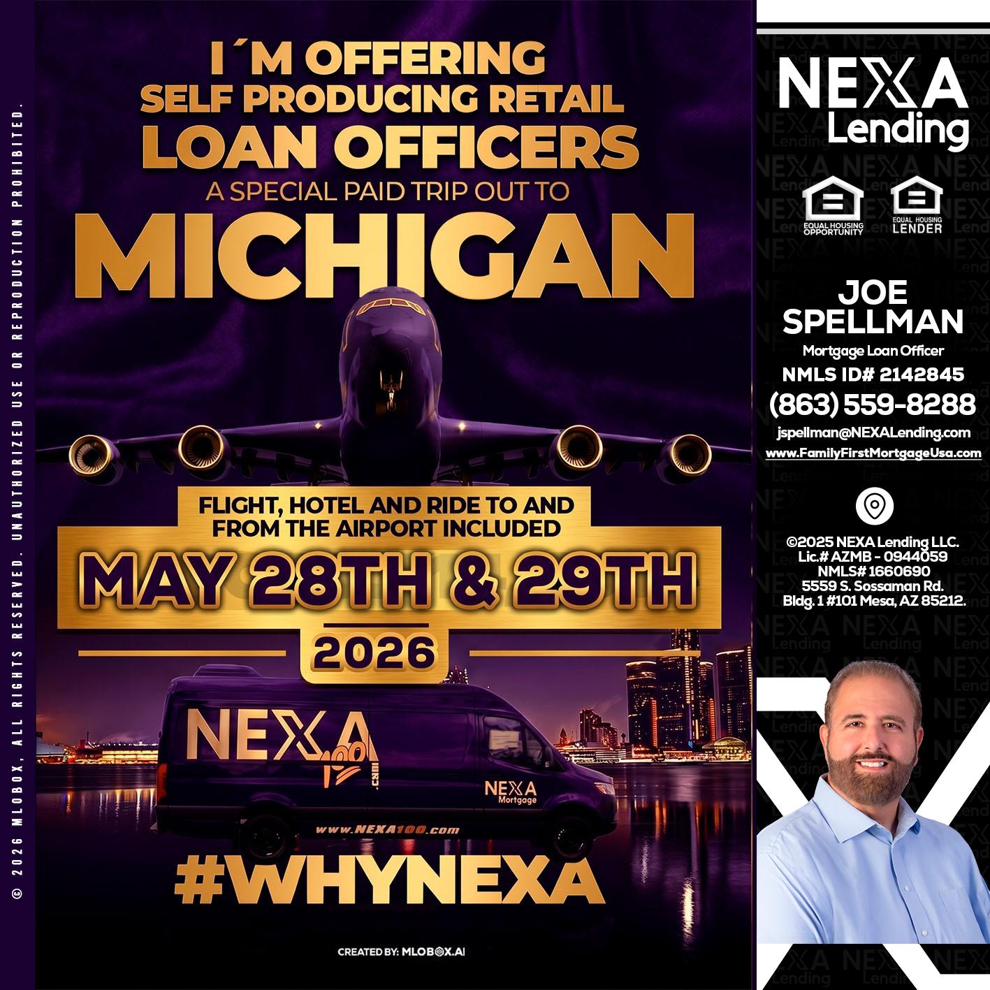 MICHIGAN - Joe Spellman -Mortgage Loan Originator
