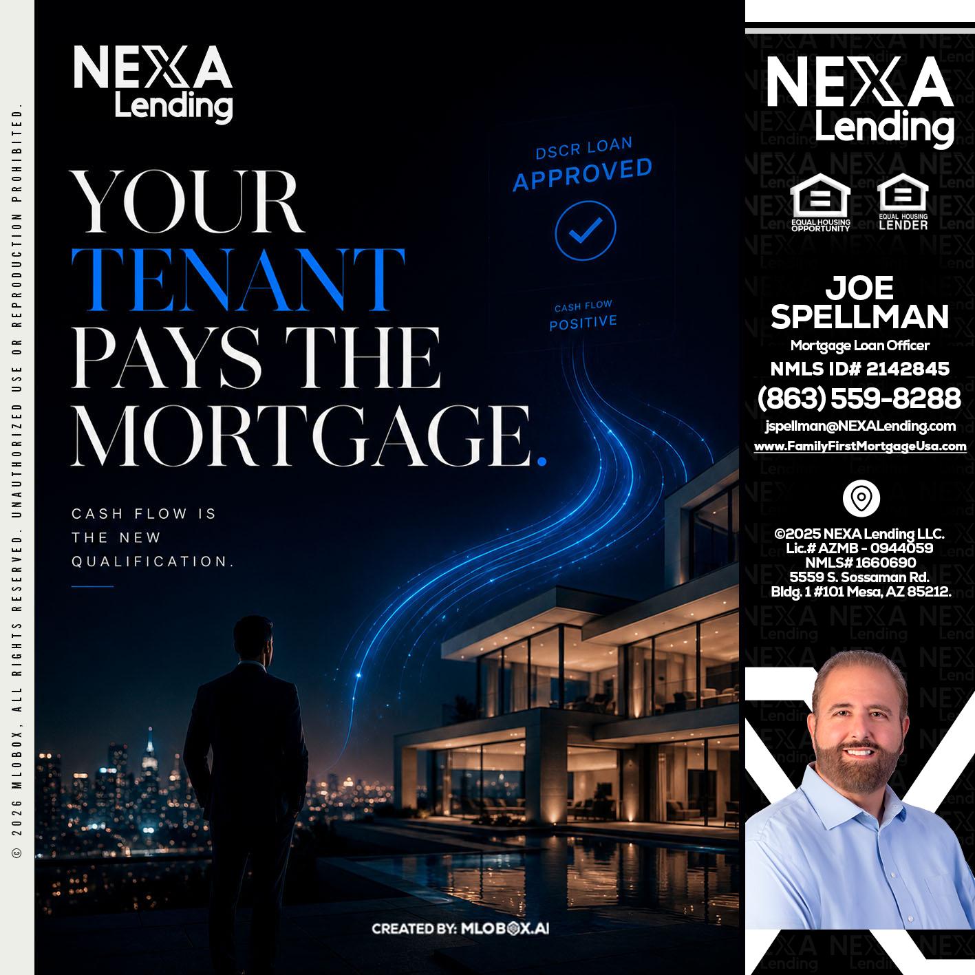 DSCR LOANS - Joe Spellman -Mortgage Loan Originator