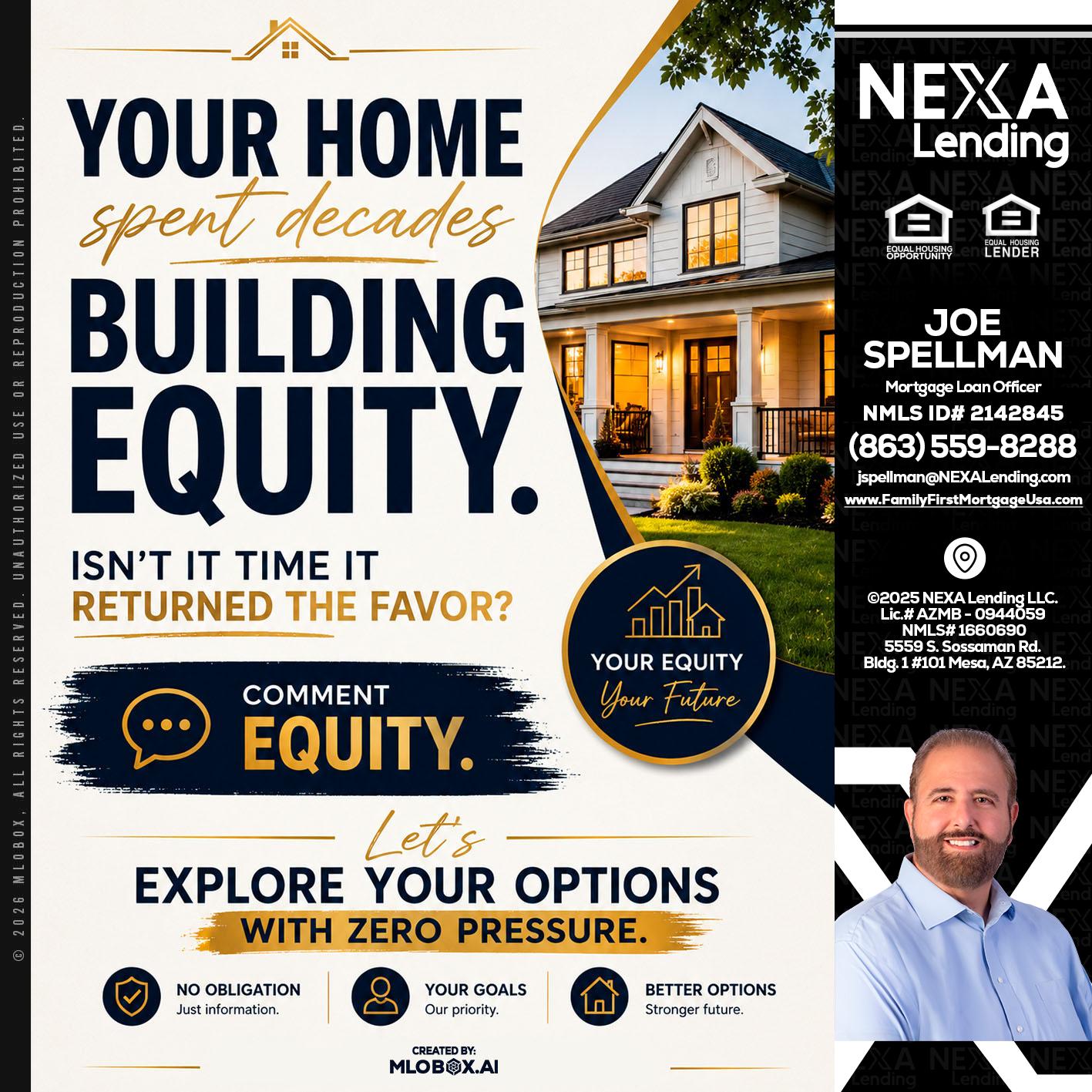 building equity - Joe Spellman -Mortgage Loan Originator