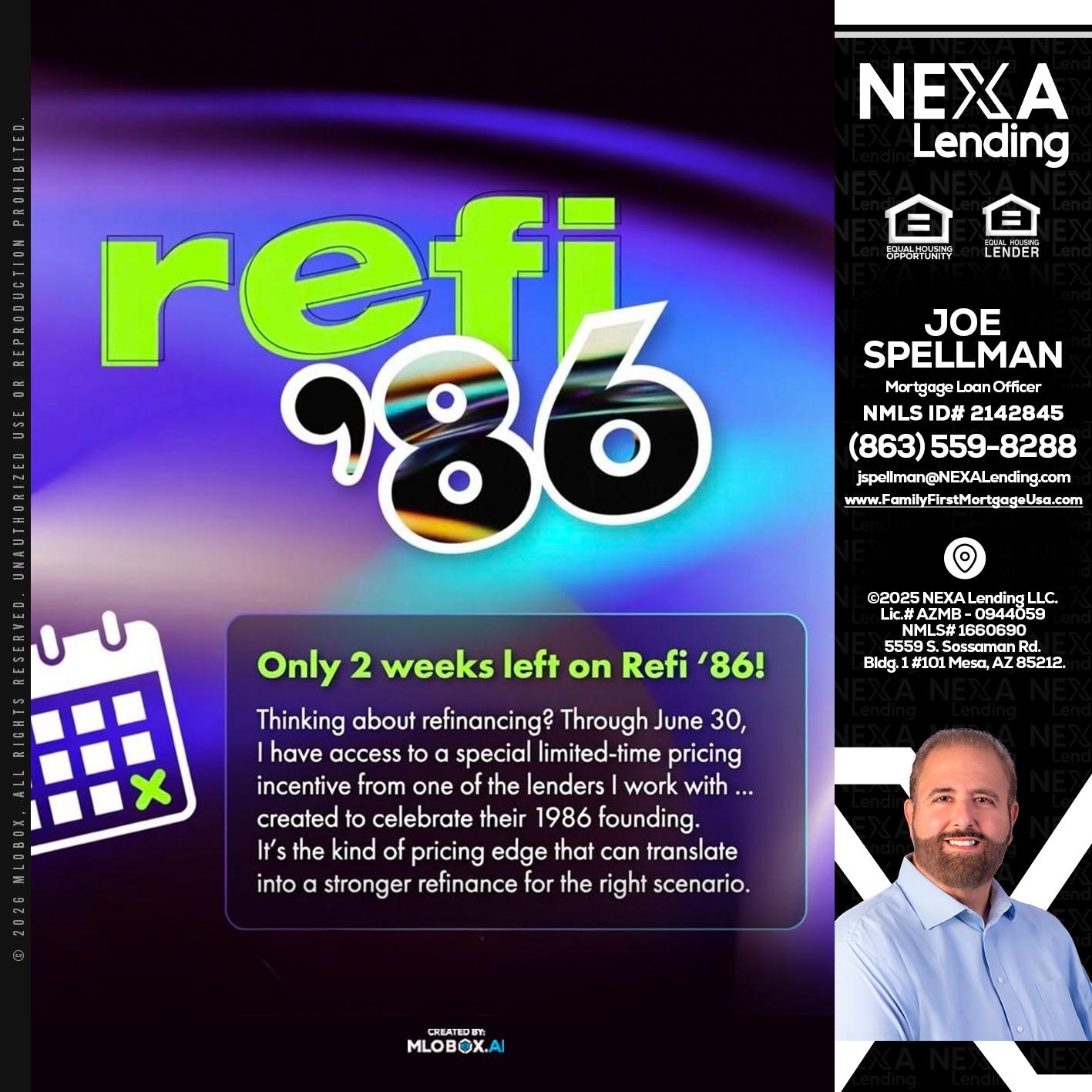REFI 86 - Joe Spellman -Mortgage Loan Originator